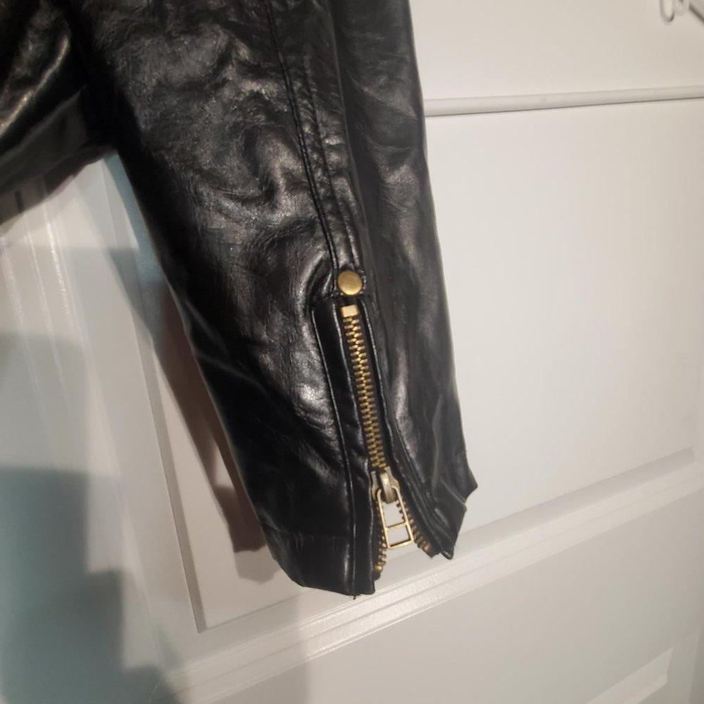 Deb Size Large Sexy Faux Leather Women’s Black Jacket - Picture 10 of 13